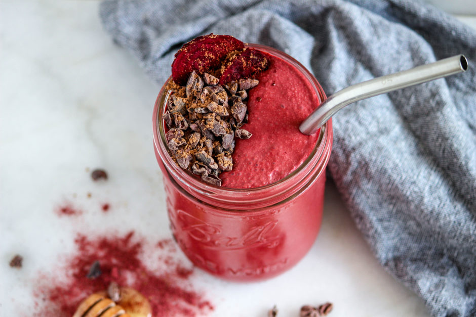 Blood building beetroot chocolate mudcake smoothie - The Healthy Patch