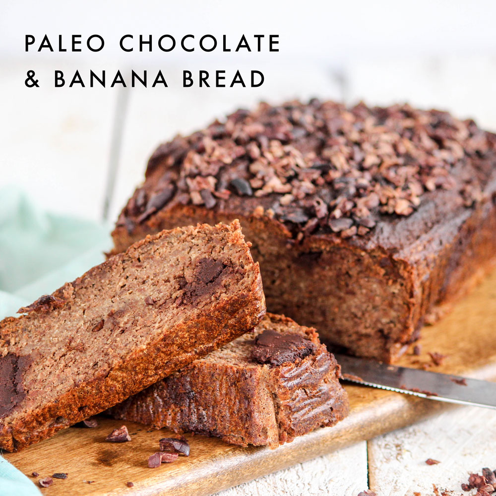 Paleo Chocolate & Banana Bread - The Healthy Patch