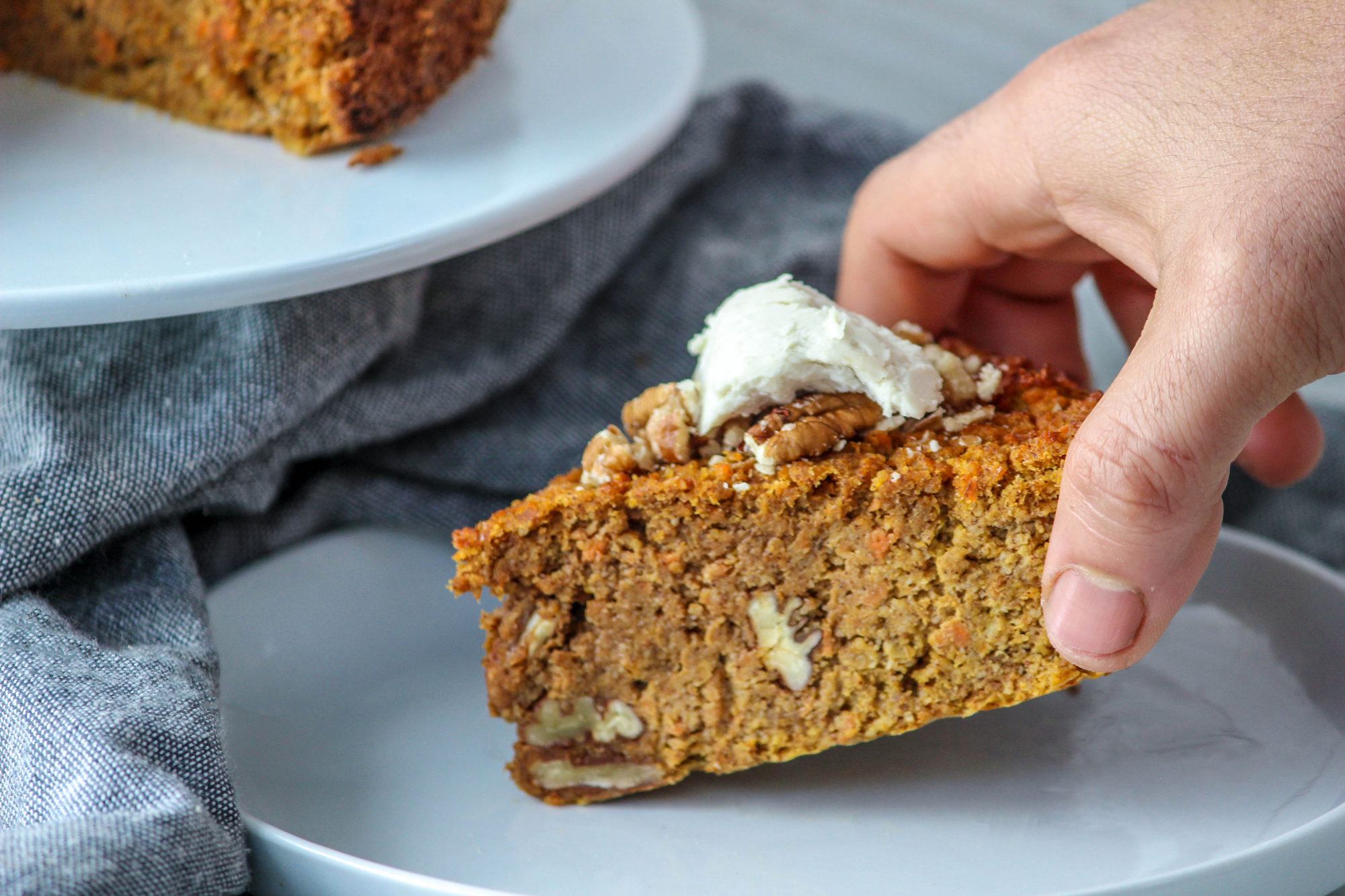 Paleo Spiced Apple, Carrot &amp; Pecan Cake with Vanilla Cream - The ...